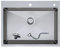 KEOKBON Fregadero de cocina rectangular de acero inoxidable, 65 x 50 x 19 cm, nano-plata, fregadero de cocina, grande, armario a partir de los 70, de acero inoxidable, hecho a mano, 1 lavabo