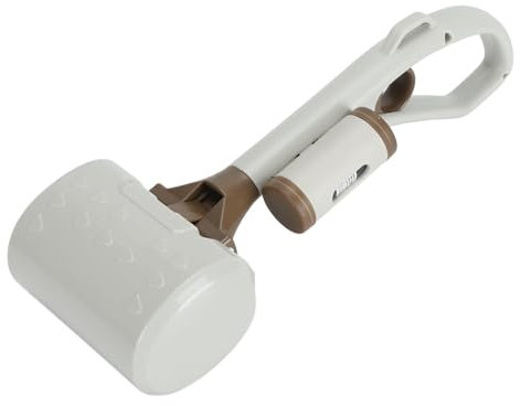 Asixxsix Strong Bite Pet Pooper Scooper, Ergonomischer Griff, ABS-Material, Hundekot-Reinigungswerkzeug, Leicht und Praktisch für Spaziergänge mit Dem Hund, Gras, Kies (White)