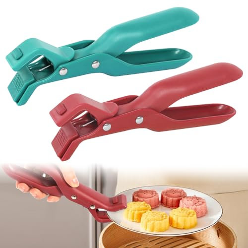 Multi-Purpose Anti-Scald Bowl Holder Clip, 2PCS Anti-Scalding Hot Plate Tongs Bowl Clips, Silicone Non-Slip Heat Insulation Anti-Scald Clip,Hot Plate Gripper Tongs Hot Bowl Gripper Clips