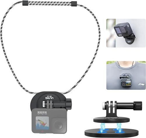 VIDIFY UURig Magnetic Chest Mount with Neck Strap Holder for GoPro Hero 13 Action Cameras - Quick Release, Hands-Free Action Body Accessory
