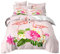 ZZTBQ Floral Rose Poudré Housse de Couette pour Chambre d'enfant 1 Personne 90x190/65x65 (2 Piece) Lit Enfant Flamant Rose et Bleu Parure de lit pour Lit Enfant