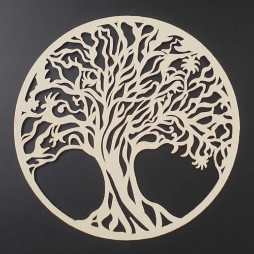 Zagora Pannelli ornamentati in legno, 3 mm, decorazione orientale per interni (50 x 50 cm, albero della vita)