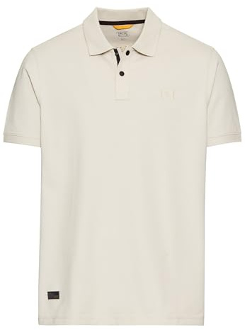 camel active Herren Kurzarm Poloshirt aus einem Baumwollmix Beige, Menswear-M