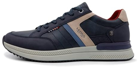 Uomo Sneakers Trekking Basse Scarpe Casual Ginnastica Passeggio Scarpe Lacci Ginnastica Scarpe Respirabile Sneaker MU9570-3 (Blu Navy,42)