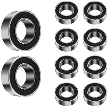 ANGEEK 10 Stück 6700 RS 10 mm x 15 mm x 4 mm Flansch,doppelt geschützte Rillenkugellager für VORON Mobius 2/3 3D-Drucker,DIY,verschiedene mechanische Geräte, etc.…