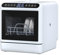 Masiunoz Countertop Dishwasher, Mini Countertop Dishwasher With 5 Position Settings, 5 Litre Built-In Tank, 5 Programmes. With Touch Control, Led Display, Drying, Fruit Washing, White White