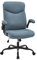 eSituro Bürostuhl ergonomisch Computerstuhl mit hochklappbarer Armlehne, Stoff Bürosessel für Büro Heim Gaming, Chefsessel 150 kg, Blau