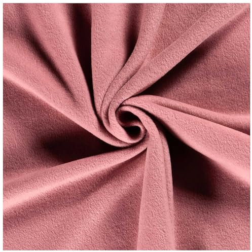 Fleecestoff Vliesstoff Fleece Stoff 50 Farben Zuschnitt ab 0,5m Meterware am Stück, Farbe:rosé