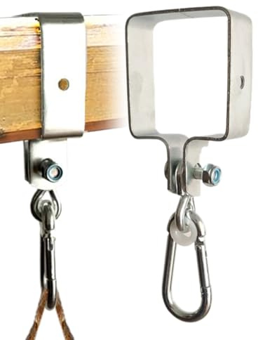 Swing Hooks | Garden Swing Set Hangers - Outdoor Galvanized Clamp, Hangable Chair Mounting Hardwares for Hammocks, Yoga Swings, Boxing Bag