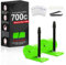 Hycline 2er-Pack TPU Fahrrad Schlauche: 700x18-32C (28 Zoll) TPU Rennrad Schlauche Ultraleichter (35g), 65mm Presta-Ventil with 2 Reifenheber