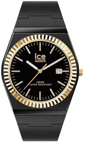 ICE-WATCH - Ice Power PW1 Black Gold - Montre Noire pour Femme avec Bracelet en Silicone - 024768 (Small)