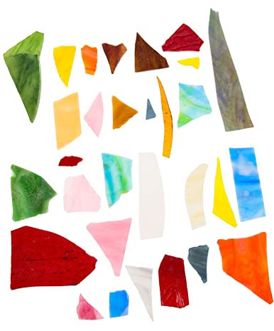 Angoily 1 Satz Glasmosaiksteine Diy Mosaikstücke für Bastelprojekte Unregelmäßige Formen für Garten Dekoration und Kunsthandwerk Zufällige Farben und Designs