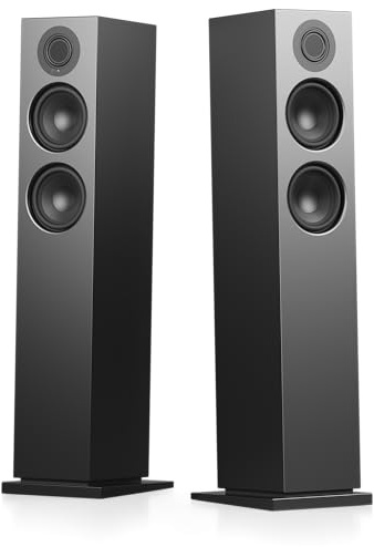 Audio Pro A48 Lautsprecher W - Kabellos, Premium HiFi Sound, Wireless Surround Sound System für TV, MultiRoom, WiFi - Heimkino - Schwarz