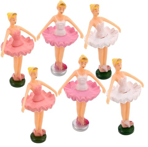 LRXIYODE 6 Stück Musikbox Ballerina Figuren Drehende Tanzstatue Elegante Ballet-tänzerin Deko Sammler-schmuck Vielseitige Tisch Partydekoration für Kinderzimmer und Feiern