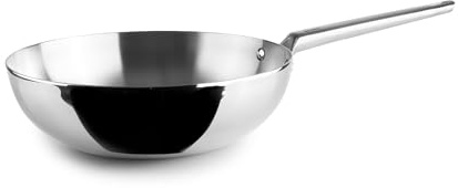 IBILI - Wok 5Ply Element 28 Cm, sin antiadherente, 5 capas, Apto para induccion