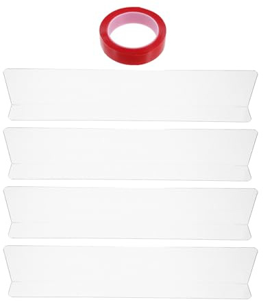 Beavorty 4pcs Plastic Window Sill Protector for Pets, Anti-dog Claw and Cat Scratch Guard, 28x7cm Pads with Nano Adhesive, Protective Cover for Dogs and Cats Windowsills