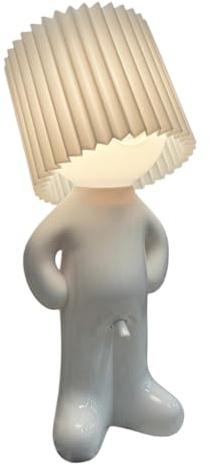 Neksong Lunikon Larry the Lamp, Naughty Night Lamp, Witzige LED Nachttischlampe Mit Schirm (Weiß(Wiederaufladbares Modell))