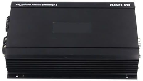 Ejoyous Amplificador de Coche de 1 Canal, Amplificador de Subwoofer para Coche de 2500 W, Aleación de Aluminio, Mono de 11 a 15 V con Refuerzo de Graves, Control de Paso bajo para, Camión, Barco,