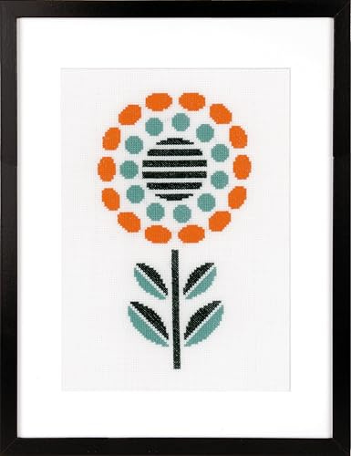 Vervaco Abstract Flower Counted Cross Stitch Kit, Multi-Colour