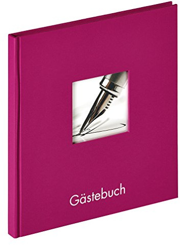 walther design Gästebuch violett 23 x 25 cm mit Cover-Ausstanzung und Prägung, Fun GB-205-Y