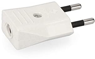 EDM-Stecker, 10 A, 250 V, Weiß, 4 mm (eingeschrumpft)