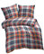 ETÉREA Seersucker Bettwäsche 155x220cm + 80x80cm - 100% Baumwolle - Bettbezug Kariert natürlich weich - Bettwäsche Set mit Kissen 155x220cm Bettbezug + 80x80cm Kissenbezug 2teilig - OEKOTEX - Orange