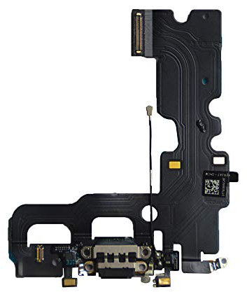 Kakusiga Compatible With iphone 7 Charging Port Dock Connector Flex Cable + Microphone + Headphone Audio Jack Replacement for 7 4.7 (Black)