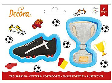 DECORA 0255208 Set mit 2 Ausstechern Trophäe und Schuhen, Kunststoff