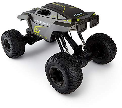 CMJ RC Cars Rock Crawler With Adjustable Chassis Climb 4 X 4 Monster Truck 4WD Remote Control Car 2.4Ghz (Grey 1:10)…