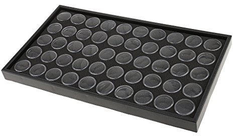 Tubayia Präsentation Aufbewahrung Dosen für Nailart, Perlen, Getrocknete Blumen, Ohrring usw (50 Fächer)