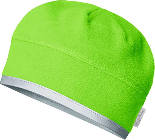 Playshoes Unisex Kinder Fleece-Mütze Wintermütze, grün Helmgeeignet, 51cm