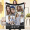 VEELU Fotodecke mit Eigenem Foto Name Super Weich - Decke Selbst Gestalten Bedrucken Lassen Kuscheldecke Personalisierte Geschenk für Freunde Familie Geburtstag Weihnachten 152 x 203cm