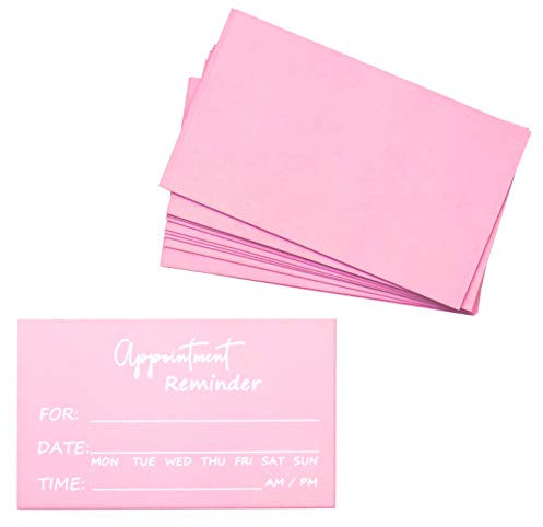 100 Appointment Card Minimalist Client Appointment Card Salon Makeup Artist Hair Stylist Nail Artist Beauty Care Pink