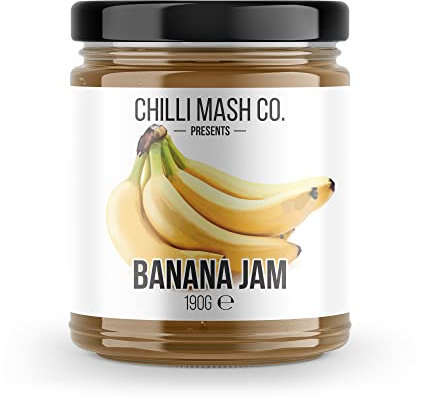 Banana Jam 190g - Chilli Mash Co - Sweet, Fruity, Caribbean-Inspired Spread Made with Costa Rican Bananas, Sugar and Lime Juice