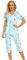 Misscoo Ensemble de Pyjama Femme Coton Manche Courte Vêtements de Nuit Fille Sleepwear Idéal pour Printemps et été Hiver -XL-Vert