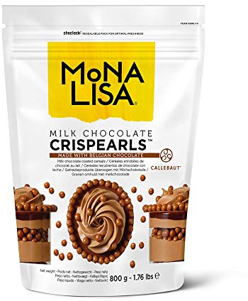 Mona Lisa Crisbeads Chocolat au lait 800 g - Boules de céréales enrobées pour décoration de dessert