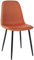 CLP Chaise De Salle A Manger Napier en Similicuir Tissu Ou Velours I Chaise avec Surface D'assise Matelassée Pieds en Metal I Charge Max.150 Kg, Couleur:Orange, Matériel:Tissu