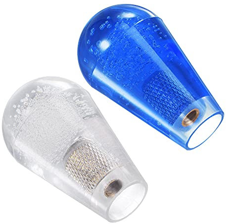 sourcing map Elipse Ovalada Joystick Cabeza Basculante Bola Parte Superior Mango Arcade Juego Reemplazo Azul Blanco