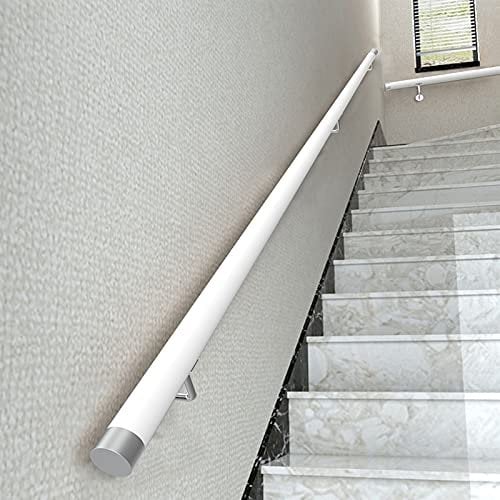 DSVONAUS Weißer Handlauf Für Treppen, Rutschfestes Treppengeländer Aus Holz, Wandmontierte Hausgartenkorridor-Lofts Terrassengeländer, Für Innen- Und Außentreppen (Size : 350cm)