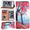 Printed Phone Case Fit iphone SE 2 (2020), iphone 6 / iphone 6S Soft Silicone TPU inner case + PU Leather Flip Wallet Stand Phone Case Cover for Apple iphone 7/ iphone 8 (red tree paint)