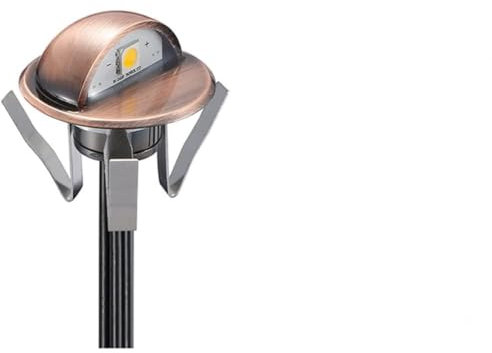 CHNXU Treppenbeleuchtung 6er Set LED Bodeneinbaustrahler Warmes Weiß IP65 Wasserdicht Außen Terrassen Einbaustrahler Ø35mm 0.4W 10LM Bodenlampe für Garten Holzbrücke Pool Holzdeck, Kupfer