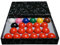 SOKKER Set mit 22 Billardkugeln Snooker aus Kunstharz, 52,4 mm, 15 rote Kugeln und 7 Mulitcolor