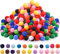 Bunt Groß Pompons, 200 Stück 3cm Pompons zum Basteln Pompons Bälle für Ostern für Kinder, Handwerk DIY Deko Hobby Supplies für Lustige DIY Kreative Handwerk (Multicolored)