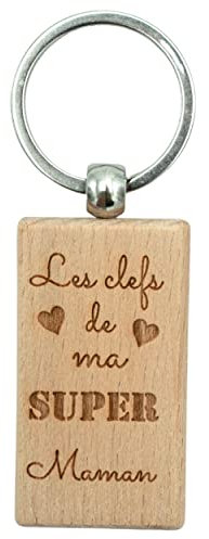 Ernestine - Porte-clés super maman - cadeau fête des mères et fête des maman - annonce grossesse et naissance - porte clefs personnalisé - cadeau maman anniversaire Noël naissance maman clefs clés