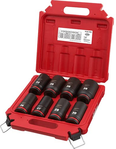 Milwaukee Shockwave Impact Duty™ Lot de 8 douilles métriques profondes à 6 pans 3/4