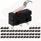 VISSQH 50PCS Micro Interrupteur de Fin de Course Interrupteur Levier de Rouleau 3 Broches SPDT 1NO 1NC Mini Momentanée Action Instantanée Commutateurs(AC 250V 5A)