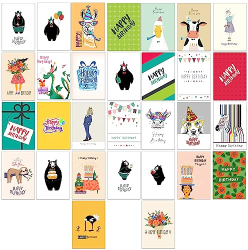 30 x Different Popular Birthday Card Mix for Adults or Children (Set 1)
