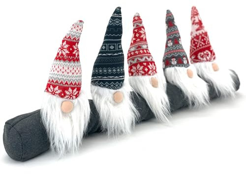 heimtexland ® Burlete decorativo para ventanas de gnomos, diseño de gnomos navideños
