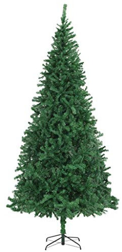 FIRBNUS Árbol de Navidad Artificial Verde 300 cm PVC Gran Árbol de Navidad Interiores Forma y Apariencia Realistas Casa Vacaciones Decoración Festiva Económica Fácil Montaje