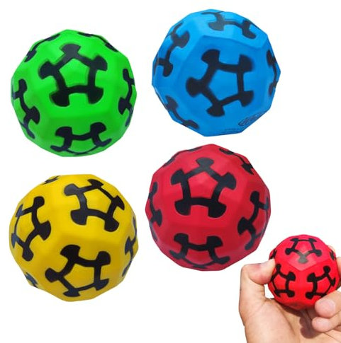 MHDUYEG 4 Stück Astro Jump Ball, Moon Ball Jump Ball Space Ball Jumpballl Foam Ball Extreme Ball Hohe Springender Gummiball Mini Bouncing Ball für Kinder, Toy Bouncing Ball für Partyspielem Sport